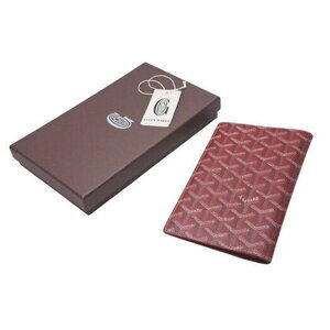 GOYARD Fragment Wallet Card Red Canvas
